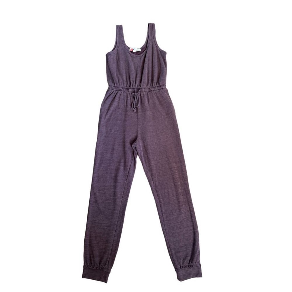 Free People FP Beach Bicoastal Sleeveless Knit Jumpsuit Purple Size Small